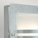 Bern 1 Light Wall Lantern - Galvanised With Frosted Glass - Comet Lighting