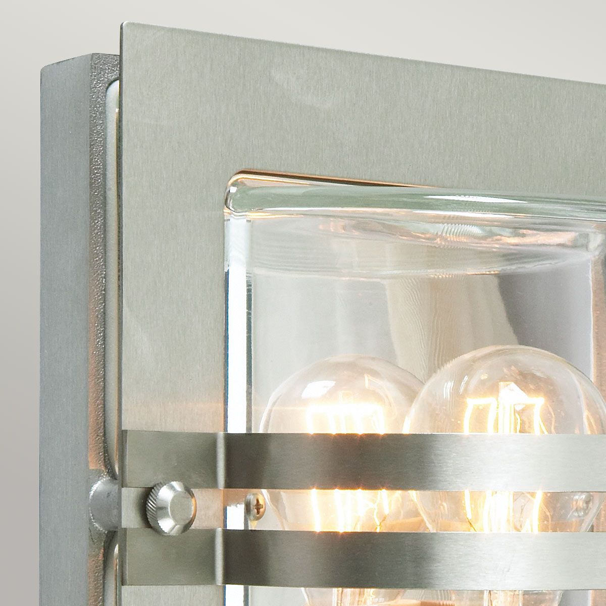 Bern 1 Light Wall Lantern - Stainless Steel With Clear Glass - Comet Lighting