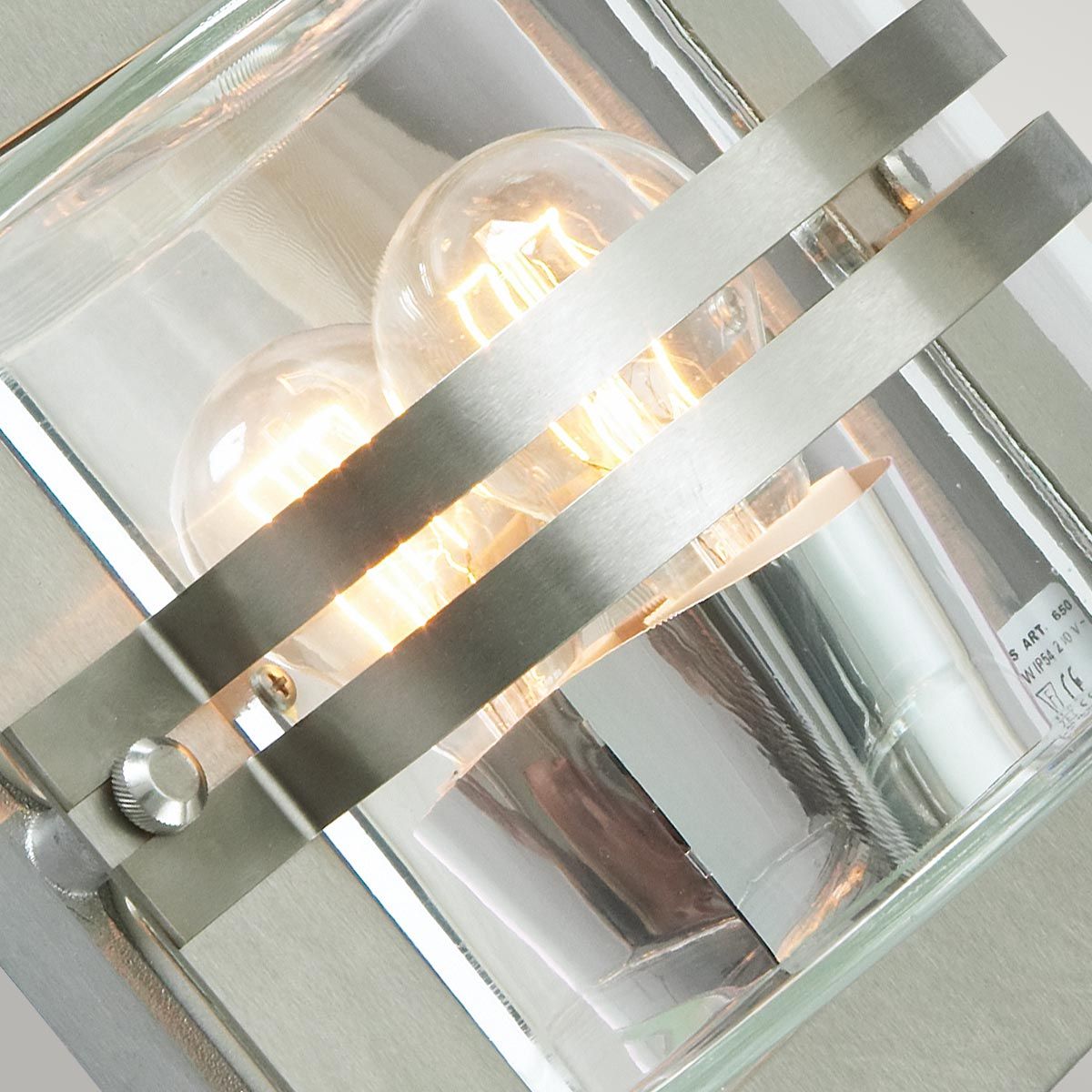 Bern 1 Light Wall Lantern - Stainless Steel With Clear Glass - Comet Lighting