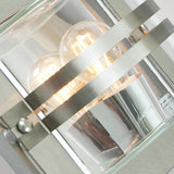 Bern 1 Light Wall Lantern - Stainless Steel With Clear Glass - Comet Lighting