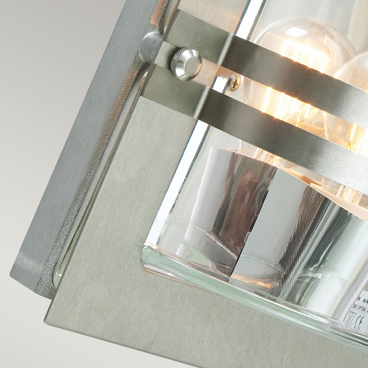 Bern 1 Light Wall Lantern - Stainless Steel With Clear Glass - Comet Lighting