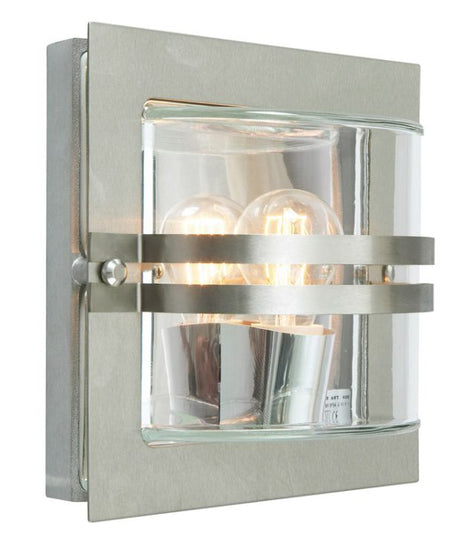 Bern Outdoor Wall Light Stainless Steel Clear