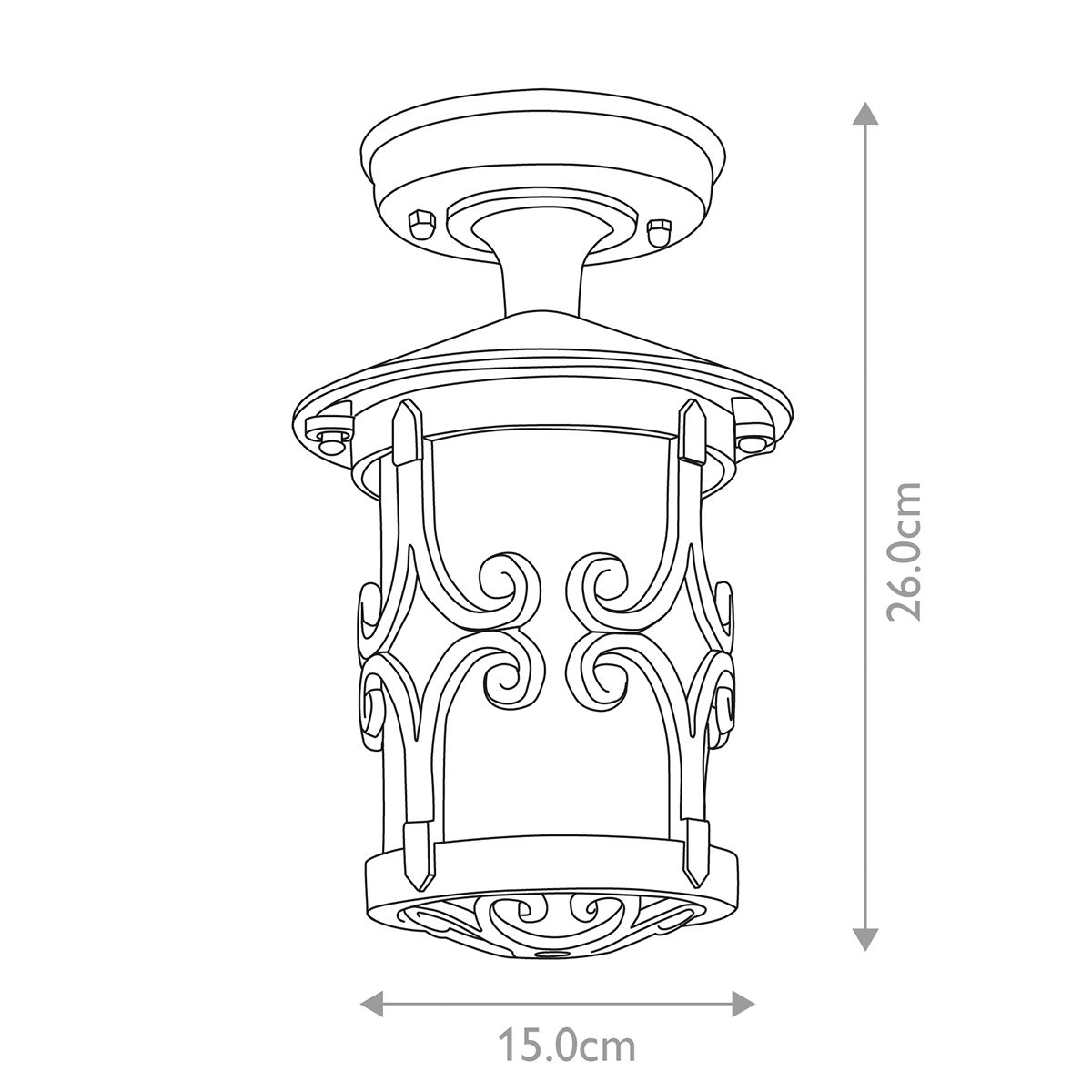 Hereford 1 Light Porch Lantern - Comet Lighting