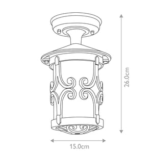 Hereford 1 Light Porch Lantern - Comet Lighting