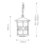 Hereford 1 Light Porch Chain Lantern - Comet Lighting