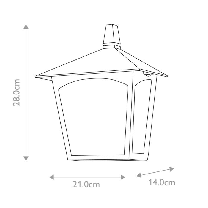York 1 Light Flush Lantern - Comet Lighting