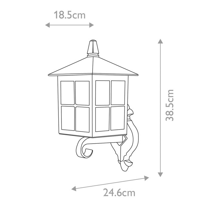 Winchester 1 Light Wall Up Lantern - Comet Lighting