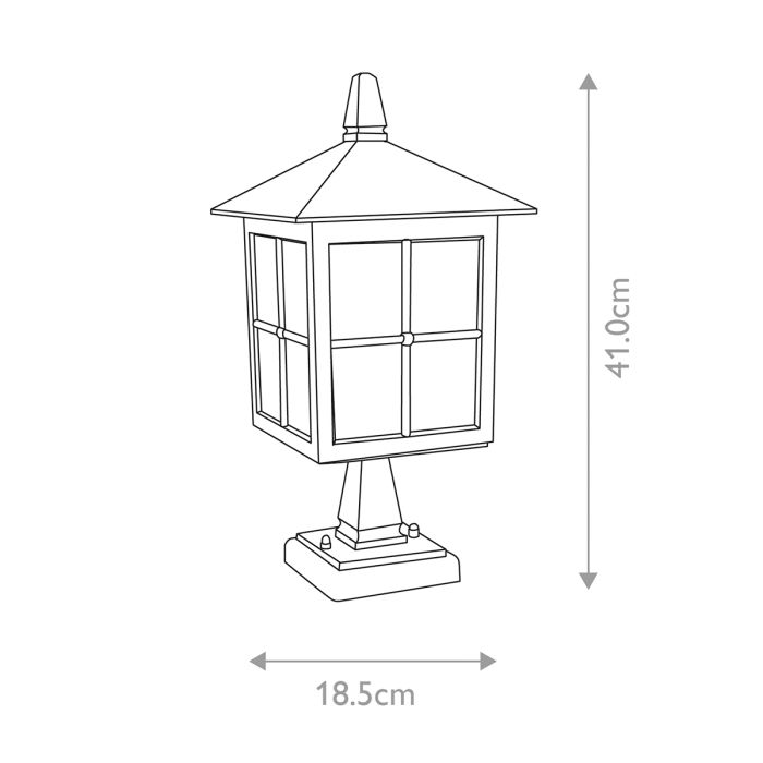Winchester 1 Light Pedestal Lantern - Comet Lighting