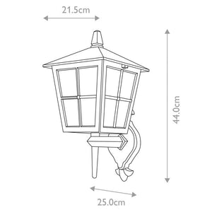 Canterbury 1 Light Wall Up Lantern - Comet Lighting