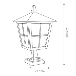 Canterbury 1 Light Pedestal Lantern - Comet Lighting