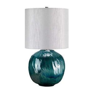 Blue Globe 1-Light Table Lamp - Comet Lighting
