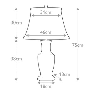 Blue Hex 1 Light Table Lamp - Comet Lighting