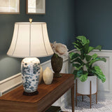 Blue Traditional 1-Light Table Lamp