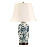 Blue Traditional 1-Light Table Lamp