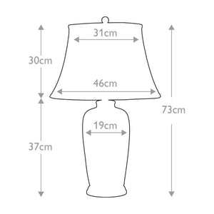 Blue Traditional 1-Light Table Lamp - Comet Lighting