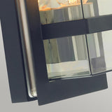 Boden 1 Light Wall Light - Black With Clear Glass - Comet Lighting
