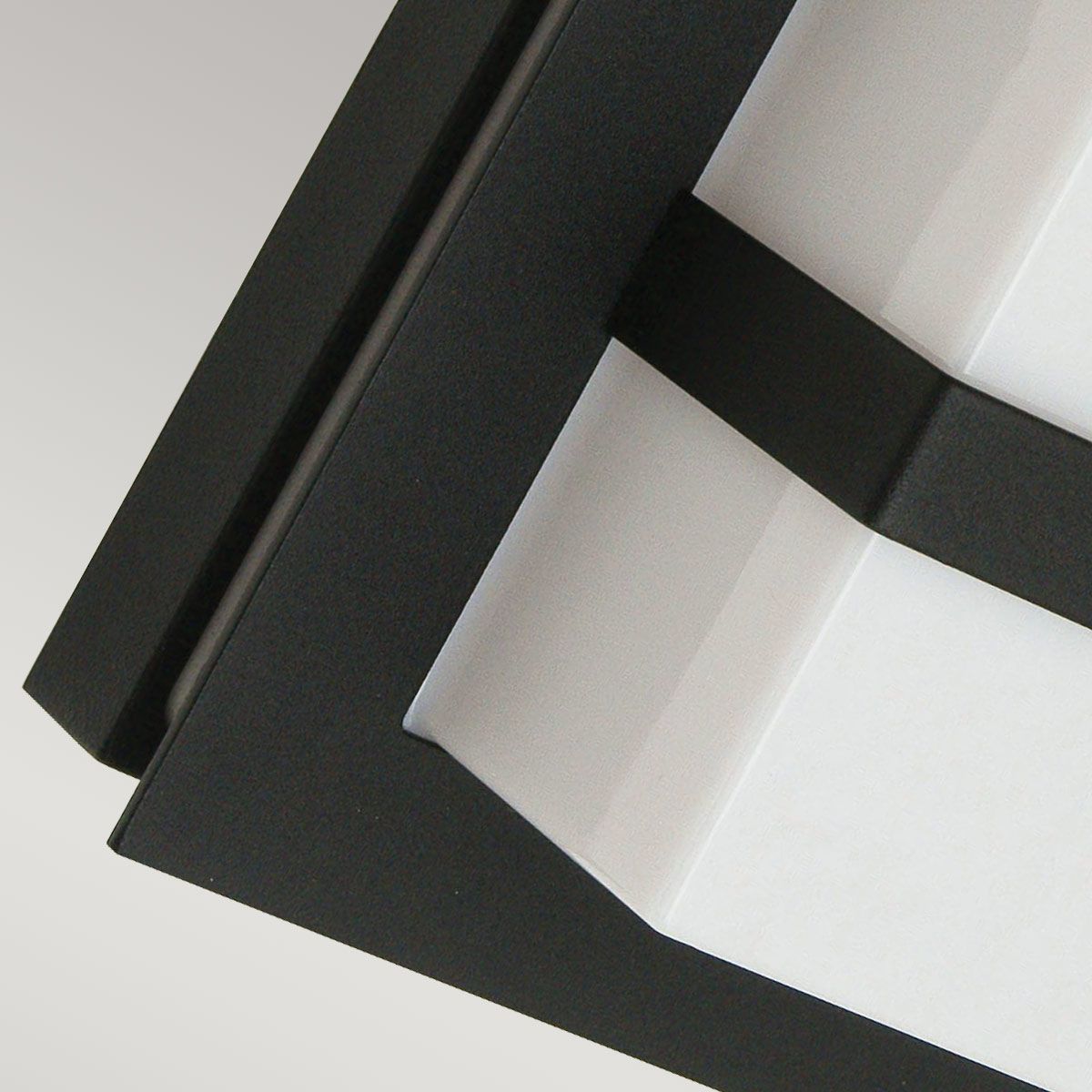 Boden 1 Light Wall Light - Black With Opal Glass - Comet Lighting
