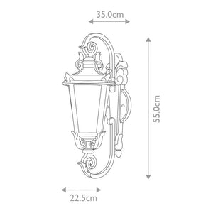 Baltimore 1 Light Medium Wall Lantern - Comet Lighting