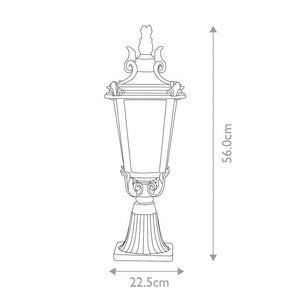Baltimore 1 Light Medium Pedestal Lantern - Comet Lighting