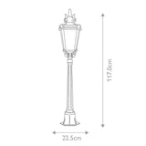 Baltimore Outdoor Medium Pillar Lantern Bronze