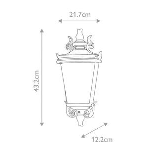 Baltimore 1 Light Medium Half Lantern - Comet Lighting