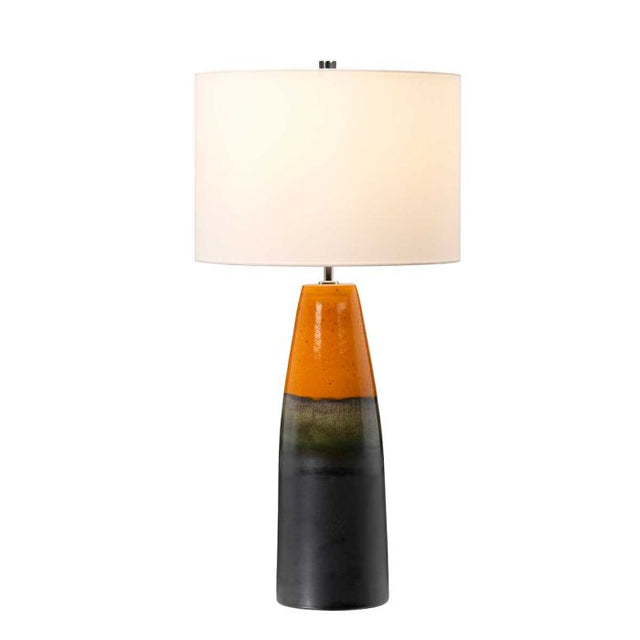 Burnt Oak 1 Light Table Lamp - Comet Lighting