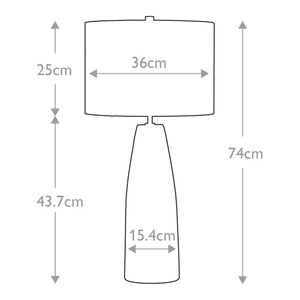 Burnt Oak 1 Light Table Lamp - Comet Lighting