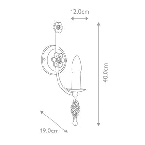 Belfry 1 Light Wall Light Black - Comet Lighting