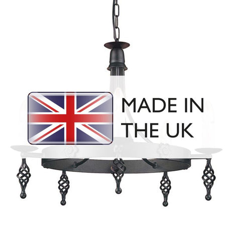 Belfry 5-Light Chandelier Black - Comet Lighting