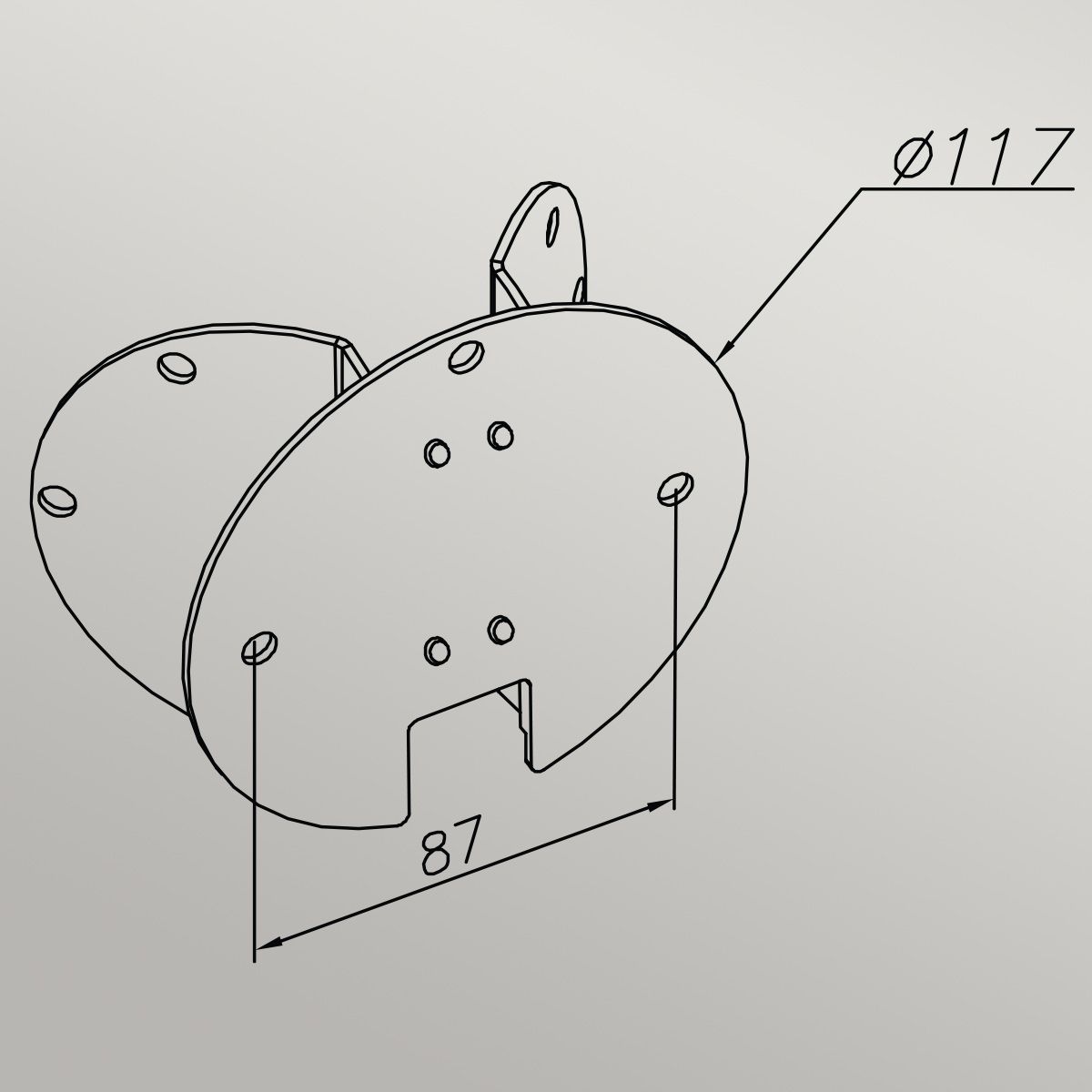Corner Bracket 8 - Galvanised - Comet Lighting