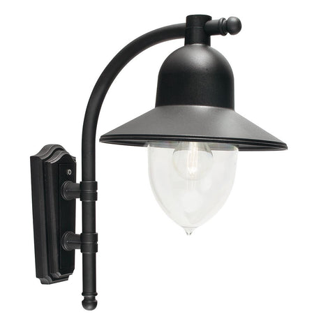 Como 1 Light Wall Lantern - Black - Comet Lighting
