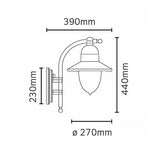 Como 1 Light Wall Lantern - Black - Comet Lighting