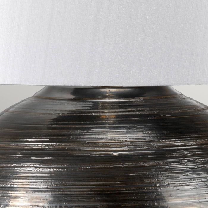 Caesar 1 Light Table Lamp - Silver