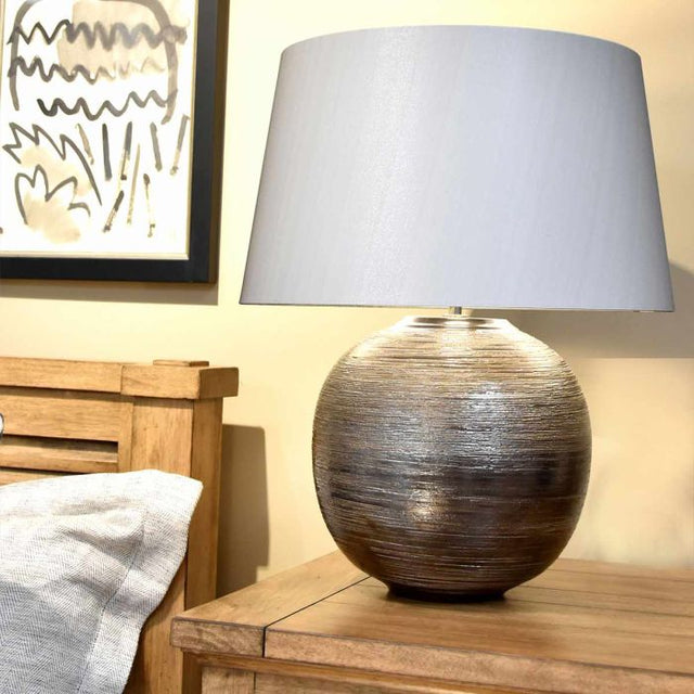 Caesar 1 Light Table Lamp - Silver - Comet Lighting