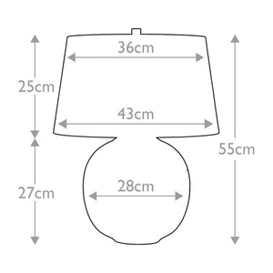 Caesar 1 Light Table Lamp - Silver - Comet Lighting