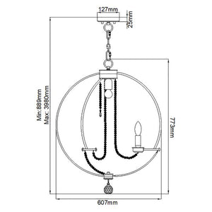 Cassie 7 Light Chandelier - Comet Lighting