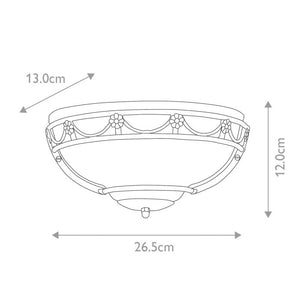 Carisbrooke 1 Light Wall Uplighter - Comet Lighting