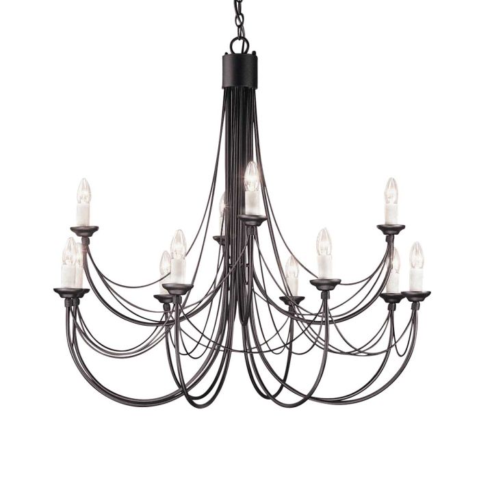 Carisbrooke 12 Light Chandelier - Comet Lighting