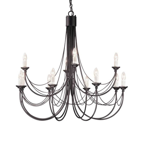 Carisbrooke 12 Light Chandelier - Comet Lighting