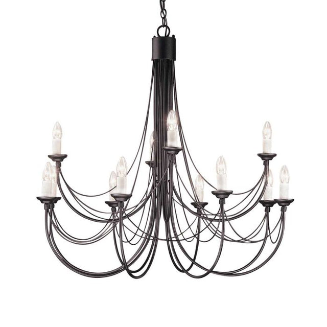 Carisbrooke 12 Light Chandelier - Comet Lighting