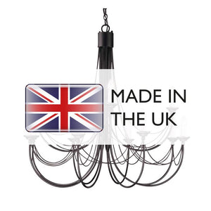 Carisbrooke 12-Light Chandelier Black - Comet Lighting