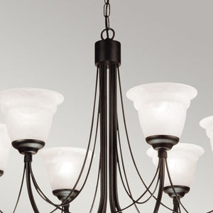 Carisbrooke 6-Light Chandelier Black - Comet Lighting