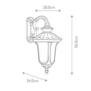 Chicago 1 Light Medium Wall Lantern - Comet Lighting