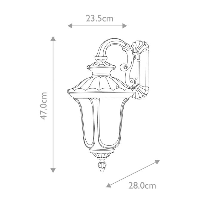 Chicago 1 Light Small Wall Lantern - Comet Lighting