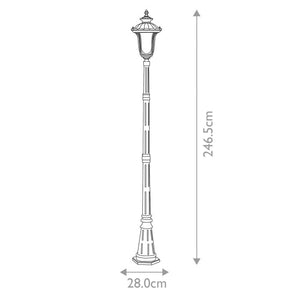 Chicago 1 Light Single Head Lamp Post Textured Black - Comet Lighting