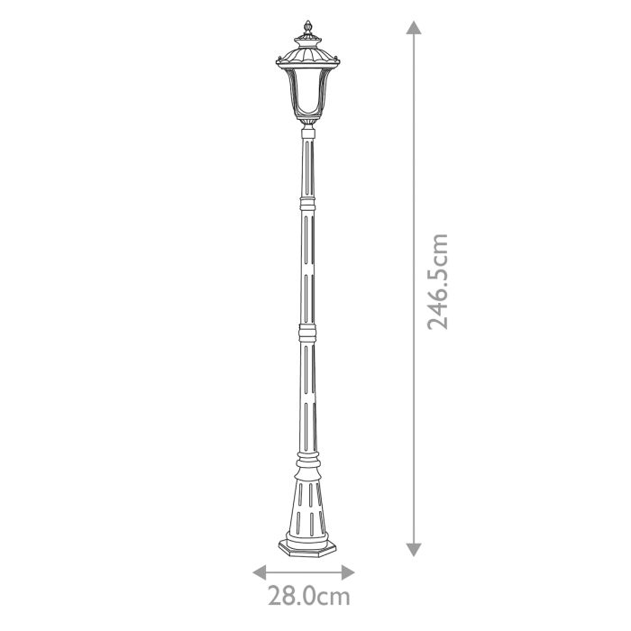 Chicago 1 Light Medium Lamp Post - Comet Lighting