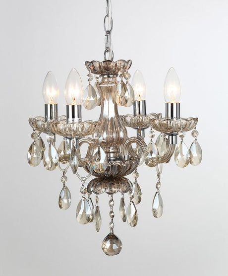 CRYSTAL Rodeo 4lt Ceiling Light Chrome/Champagne