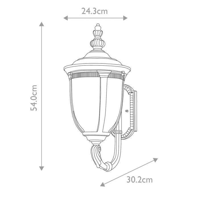 Cleveland 1 Light Medium Wall Lantern - Comet Lighting