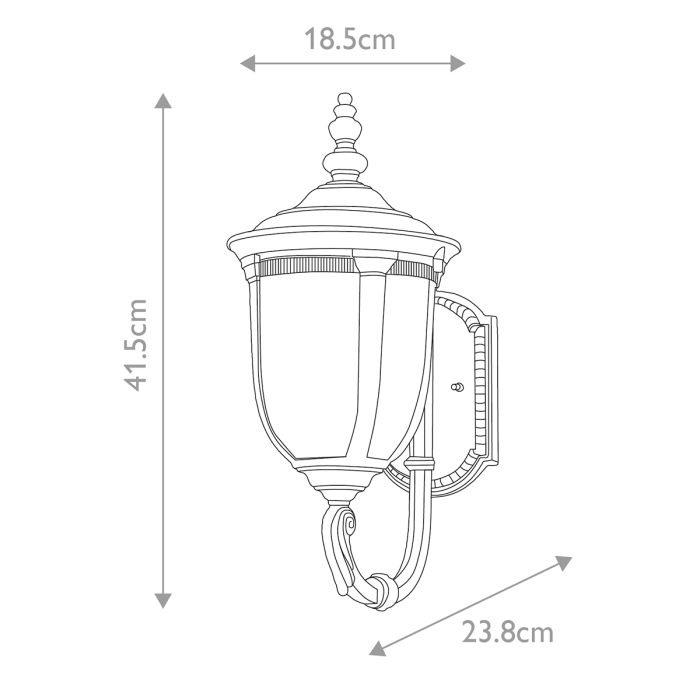 Cleveland 1 Light Small Wall Lantern - Comet Lighting