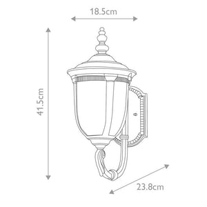 Cleveland 1 Light Small Wall Lantern - Comet Lighting